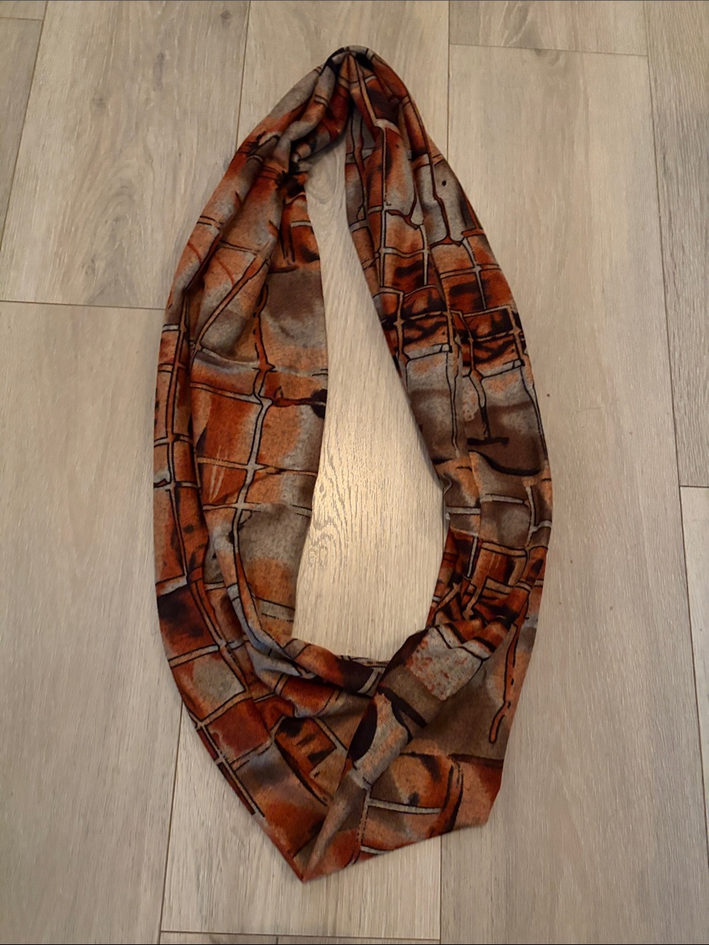 💜 3/$15 Autumn Bohemian Terracotta Patterned Infinity Scarf - Picture 3 of 7